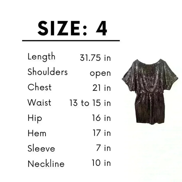 BA Nites by Melanie Lyne Sequins Mini Dress, Party-Ready Size 4, Glittery & Chic - Picture 16 of 16